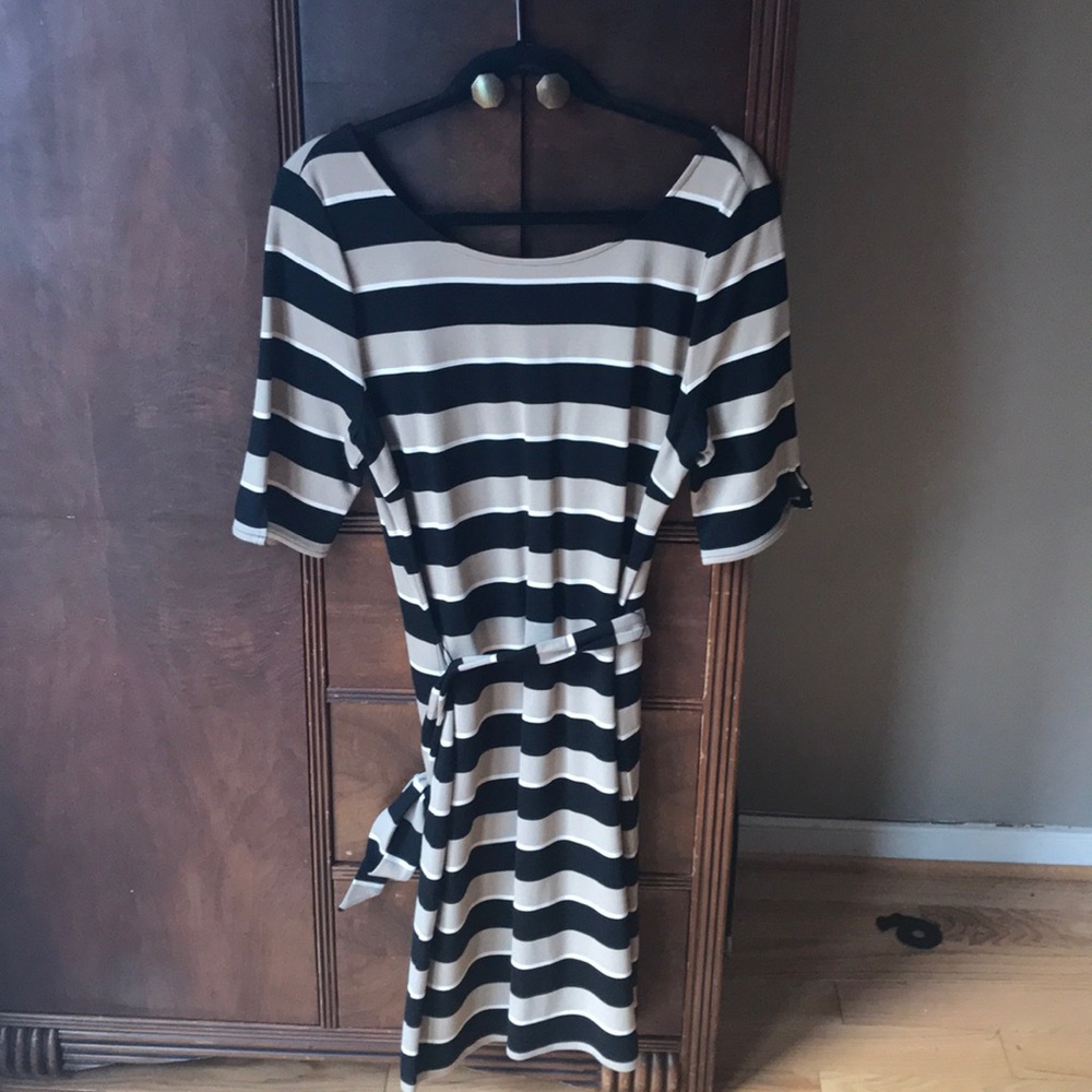 Banana Republic Stripe V-Back Dress